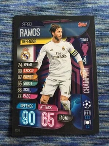 2019-20 Topps UCL Match Attax Extra Champion Sergio Ramos #CC6 - Picture 1 of 2