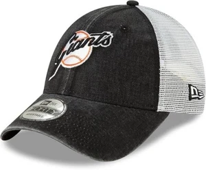 New Era San Francisco Giants Mesh Cooperstown 9FORTY Black/White One Size - Picture 1 of 4