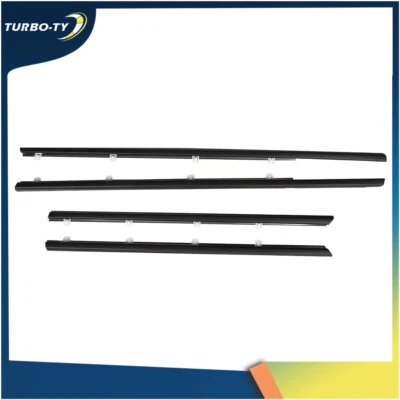 4Pcs Weatherstrip Window Moulding Trim Seal Belt Black For 2012-2015 Honda Civic Foto 1 de 4