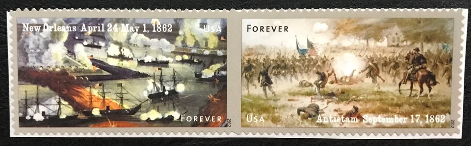 2012 Scott #4664-65 - Forever - CIVIL WAR - NEW ORLEANS - Pair of Stamps - MNH - Image 1 of 1