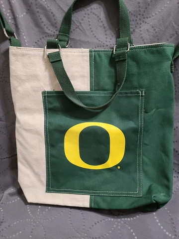 Oregon Ducks Canvas Tote/ bookbag 15" x 15" Cover