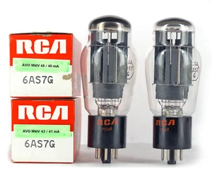 PAR EMPAREJADO 6AS7G RCA Tubo Tubo Válvula Lámpara Válvula Válvula - Imagen 1 de 3