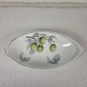 Piatto vintage 9+” ovale Rosenthal Donatello Bavaria sedano/oliva mele verdi bordo oro - Foto 1 di 15