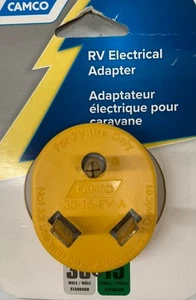 CAMCO 55233 15 A Female/30 A Male, 125 V Male & Female RV Electrical Adapter - Picture 1 of 3