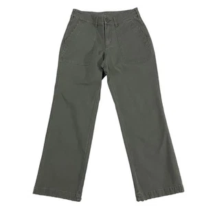 Sundance Pants NWT Sz 2 Garden Hues Green Cropped Scalloped Boho Casual Coastal - Picture 1 of 9
