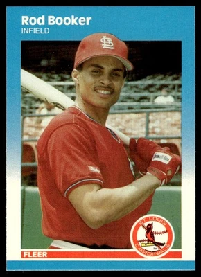 1987 Fleer Update Glossy Rod Booker St. Louis Cardinals #U-7 - Image 1 of 2