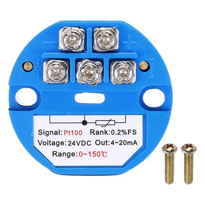 0-150C RTD PT100 Temperature Sensor Transmitter Module, 4-20MA DC24V - Image 1 of 4
