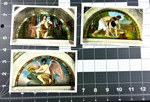 Washington DC, Comus, Uriel and Labor Congressional Library, Vintage Postcard PB - Picture 1 of 4