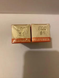 Telefunken ECC81 Paar Nos Feder nie geöffnet Germany Diamant Auswahl - Bild 1 von 6