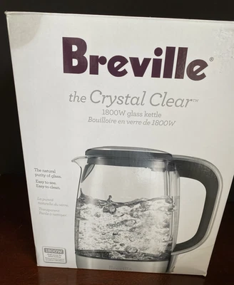 BREVILLE BKE595XL The Crystal Clear Hervidor Eléctrico de Vidrio, Nuevo Foto 1 de 4