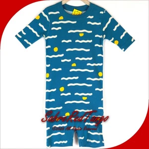 Neu mit Etikett Hanna Anderson BIO SHORT JOHNS PYJAMA WEICH WELLEN DRUCK 110 5 - Bild 1 von 6