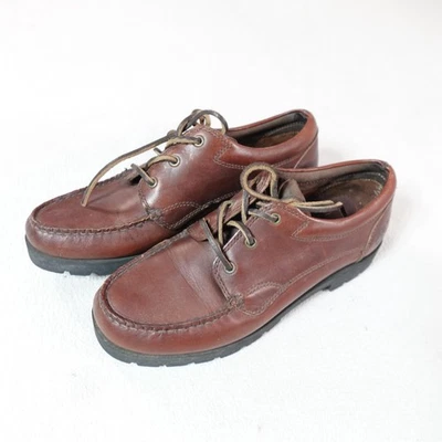 Timberland Zapatos Para Hombre Talla 9.5M Cuero Marrón Con Cordones Oxford Barco Informal 51372 Foto 1 de 4