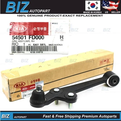 Genuine Front Lower Control Arm RIGHT RH for 2003-2005 Kia Rio 54501-FD000 Foto 1 de 4