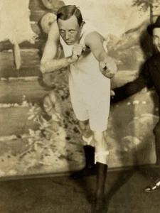 Vintage RPPC Unknown Boxer Green Dragon Photo Studio Sioux Falls S. Dakota - Picture 1 of 3