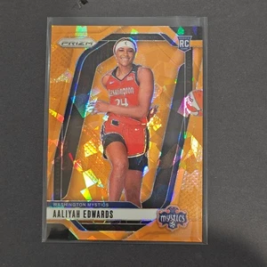 2024 Panini Prizm WNBA Aaliyah Edwards #142 Orange Ice Prizm (RC) - Picture 1 of 2