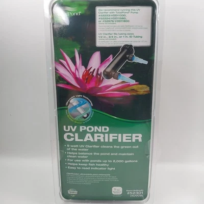 Total Pond 9W Clarificador UV Esterilizar Bombilla de Agua Tecnología Limpio Fresco Foto 1 de 4