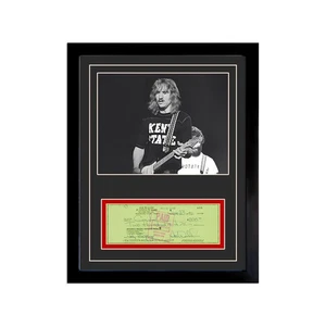 Joe Walsh Reproducción Firmado Cancelado Cheque Enmarcado Exhibición - Imagen 1 de 4