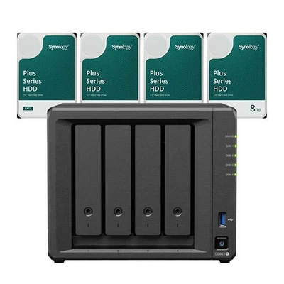 Synology DS925+ DiskStation + 32TB 4x Synology Plus 3.5" SATA 6Gb/s Festplatte 8