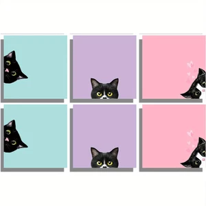 Set Di Foglietti Adesivi per Gatti Da 6/9 Pezzi, Carte Adesive Super Appiccicose - Foto 1 di 14
