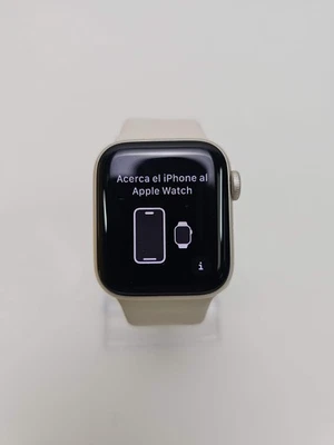 Только GPS Apple Watch SE 2-го поколения 40 мм серебристый алюминиевый белый спортивный браслет A2722 - Изображение 1 из 4