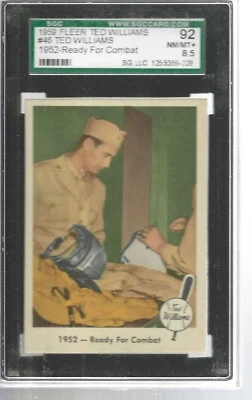 1959 Fleer #46 Ted Williams“Ready for Combat”SGC 8.5 — 第 1/2 张图片