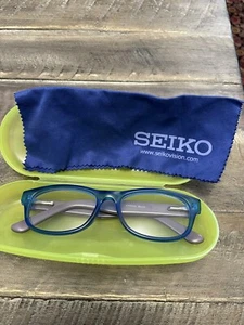 Seiko Eyeglasses 49-17-135 Blue Boys Glasses - Picture 1 of 3