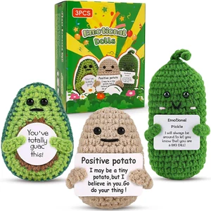 Easter Basket Stuffers Birthday Gifts for Women Men: 3PCS Emotional Potato Pickl - Picture 1 of 12