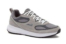 Avia Men's Gray Lace-up Genuine Suede WIDE WIDTH Athletic Sneaker Shoes: 8-13