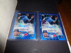 Nathan Lukes 2023 Topps Chrome Rookie Auto BLUE REFRACTOR SSP/150 + BLUE WAVE! - Picture 1 of 1