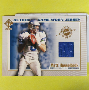 MATT HASSELBECK  2002-03  AUTHENTIC GAME WORN  Pacific  #111  Seattle Seahawks