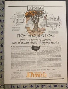 1927 JC PENNEY ANNIVERSARY DEPARTMENT STORE NATIONAL GROWTH RETAIL SHOP AD 28444 - Imagen 1 de 1