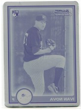 2010 Bowman Chrome Draft Printing Plate Cyan 3 Ivan Nova Rookie 1/1