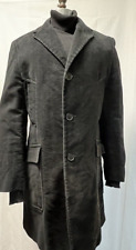 NIAMA MAN Single Breasted CAR COAT MADE IN ITALY Black Cotton