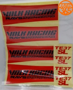 Pegatinas Volk Racing Rays Engineering Te37 calcomanía aleaciones de vinilo rojo reacondicionamiento - Imagen 1 de 3