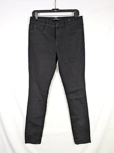 Express Jeans Womens Size 8 Skinny Mid Rise Denim Black Leggings - Picture 1 of 10