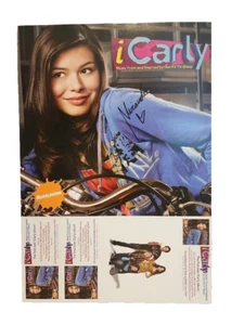 iCarly Autographed Signed Miranda Cosgrove Promo Poster 2-sided SIZE 17.5"x12" - Picture 1 of 2