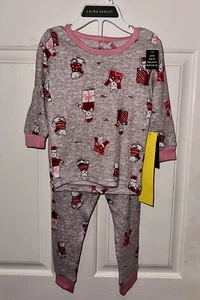Girl’s 2-PC Holiday Dog Presents Pajama Set BY Laura Ashley SZ 18 Months NWT - Picture 1 of 14