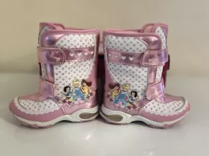 Toddler Girls Disney Princess Winter Snow Boots Shoes Size 6 - Picture 1 of 7