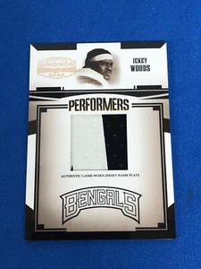 2005 Donruss Gridiron Gear Performers Ickey Woods Name Plate 26/36 #P-22 - Picture 1 of 5