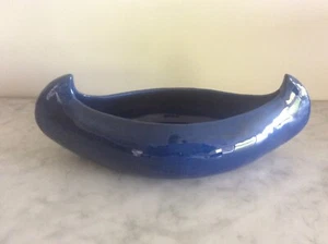 CH Brannam Devon Art Pottery Blue Canoe planter c1920 (Liberty London interest) - Picture 1 of 5