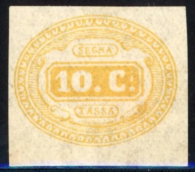 Italy 1863 First Postage Due Scott# J1 Mint XF OG Full Gum Hinged Scarce Gem!! - Image 1 of 2
