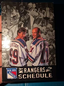 N.Y RANGERS 1996/ 1997 POCKET SCHEDULE WAYNE GRETZKY MARK MESSIER ๐! RARE ๐ฅ๐ฝ - Picture 1 of 6