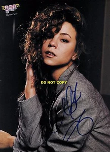 MARIAH CAREY 8X10 AUTENTICA FIRMATA DI PERSONA AUTOGRAFO RISTAMPA FOTO RP - Foto 1 di 1