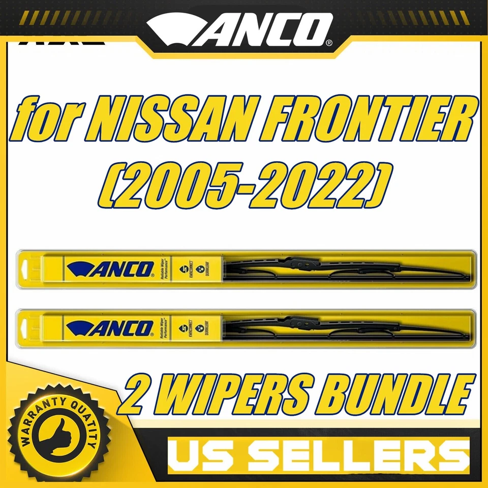 Juego de limpiaparabrisas para ANCO para NISSAN FRONTIER (2005-2022) par directo, delantero Foto 1 de 4
