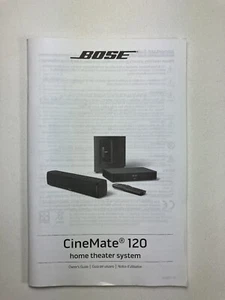 Bose CineMate 120 Home Theater System Owners Guide Manual Instructions - Picture 1 of 3