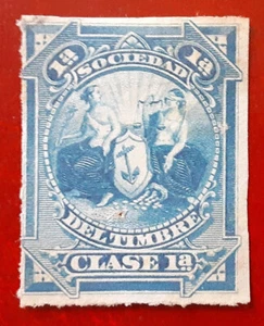 SPAIN 1878 Used Advertising Cinderella Class 1a Stamp Society Sociedad VF 6086 - Picture 1 of 2