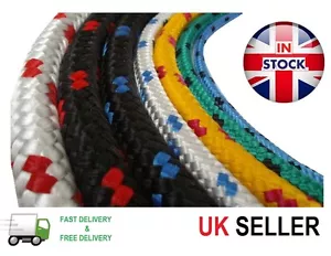 10 mm Polipropileno Trenzado Trenzado Polietileno Cuerda Cable Yate Barco Vela PRECIO POR M - Imagen 1 de 8