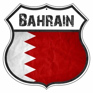 Bahrain Länderflagge Neuheit Autobahnschild Aluminium Blechschild - Bild 1 von 1