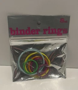 8 Count Loose Leaf Binder Rings Colorful for Index Cards Book Rings - Picture 1 of 1