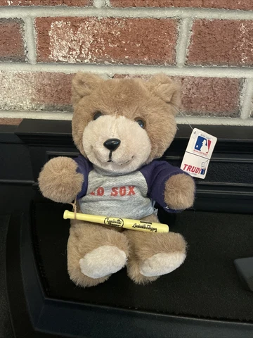Rare Vintage 1982 Trudy Boston Red Sox Brown Teddy Bear Plush MLB 9” Cover